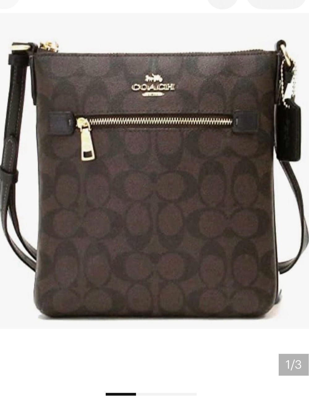 Coach Brown Mini Rowan File Shoulder Crossbody Bag
